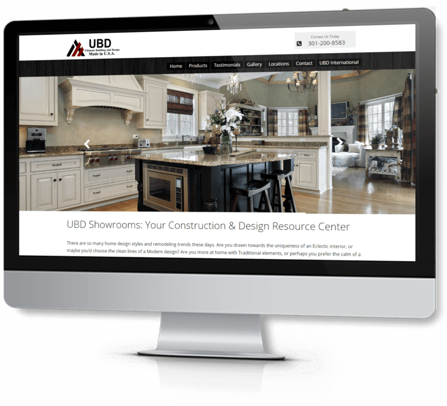 Web Design - Our Clients - UBD Showrooms